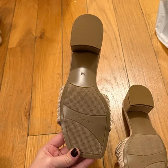 Marc Fisher Cream and Tan Mules - Picture 4 of 4